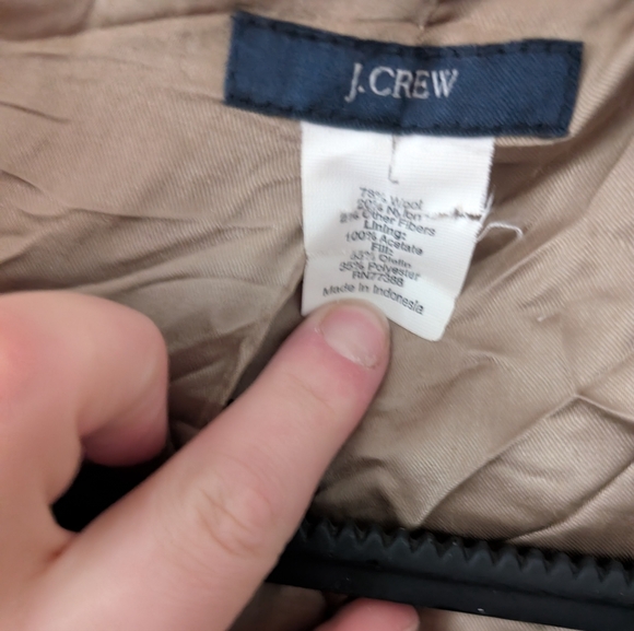 J. Crew Forrest Green‎ Wool Thinsulate Hooded Duffle Toggle Coat Size Large - Picture 6 of 11